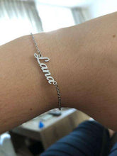 Load image into Gallery viewer, Personalized Custom Name Bracelet Charms Handmade Women Kids Jewelry Engraved Handwriting Signature Love Message Customized Gift - Ole Misc.