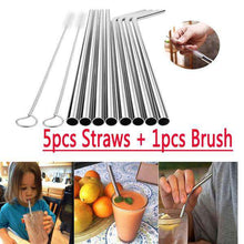 Load image into Gallery viewer, Stainless Steel Straws for 30oz 20oz Tumblers Cups Recycle Straw with Cleaner Brush - Ole Misc.