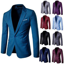Load image into Gallery viewer, Business and Leisure Suit Lang Groomsman Wedding A Grain of Buckle  Men's Suit Coat - Ole Misc.