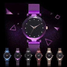 Load image into Gallery viewer, New Luxury Starry Sky Women Watches Rose Gold Bracelet Rhinestones Quartz Ladies Watch Thin Steel Female Wristwatch (1PCS) - Ole Misc.