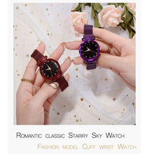 Load image into Gallery viewer, New Luxury Starry Sky Women Watches Rose Gold Bracelet Rhinestones Quartz Ladies Watch Thin Steel Female Wristwatch (1PCS) - Ole Misc.