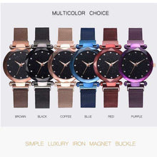 Load image into Gallery viewer, New Luxury Starry Sky Women Watches Rose Gold Bracelet Rhinestones Quartz Ladies Watch Thin Steel Female Wristwatch (1PCS) - Ole Misc.