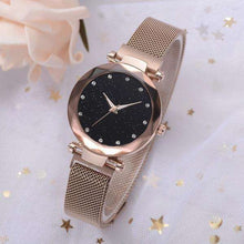 Load image into Gallery viewer, New Luxury Starry Sky Women Watches Rose Gold Bracelet Rhinestones Quartz Ladies Watch Thin Steel Female Wristwatch (1PCS) - Ole Misc.