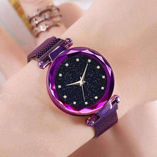Load image into Gallery viewer, New Luxury Starry Sky Women Watches Rose Gold Bracelet Rhinestones Quartz Ladies Watch Thin Steel Female Wristwatch (1PCS) - Ole Misc.