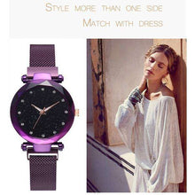 Load image into Gallery viewer, New Luxury Starry Sky Women Watches Rose Gold Bracelet Rhinestones Quartz Ladies Watch Thin Steel Female Wristwatch (1PCS) - Ole Misc.