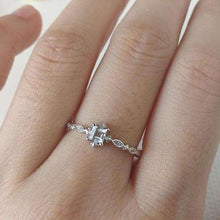Load image into Gallery viewer, Women 925 Sterling Silver Cube Sea Blue Sapphire Fineness Rings Wedding Engagement Propose Ring Jewelry - Ole Misc.