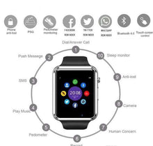 Load image into Gallery viewer, NEW Waterproof Smart Watch Bluetooth GSM Sim Phone Pedometer Sedentary Remind Sleep Monitor Remote Camera For Android/iOS - Ole Misc.