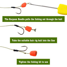 Load image into Gallery viewer, 9pcs Carp Fishing Hook Stringer Rigging Bait Needle with carp boilies stopper chod hair rigs tools Rigging Bait Kit tackle - Ole Misc.