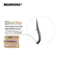 Load image into Gallery viewer, BEARKING 50pcs Per Lot Fishing Soft Lure Worm Hooks High Carbon Steel Wide Super Lock Fishhooks Jerk Hooks Bait Tackle - Ole Misc.