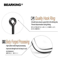 Load image into Gallery viewer, BEARKING 50pcs Per Lot Fishing Soft Lure Worm Hooks High Carbon Steel Wide Super Lock Fishhooks Jerk Hooks Bait Tackle - Ole Misc.