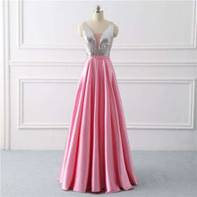 Load image into Gallery viewer, Beauty Emily Sequined A Line Gray Evening Dresses 2019 Long V Neck Formal Evening Gowns Party Prom Formal Party Dresses - Ole Misc.