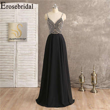 Load image into Gallery viewer, Black Chiffon Long Formal Dresses Evening Gown Occasion Dresses for Women Long Elegant Evening Dress Party - Ole Misc.