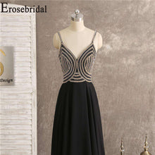 Load image into Gallery viewer, Black Chiffon Long Formal Dresses Evening Gown Occasion Dresses for Women Long Elegant Evening Dress Party - Ole Misc.