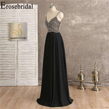 Load image into Gallery viewer, Black Chiffon Long Formal Dresses Evening Gown Occasion Dresses for Women Long Elegant Evening Dress Party - Ole Misc.