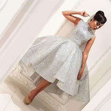 Load image into Gallery viewer, Bling Muslim Evening Dresses 2019 Ball Gown Tea Length Seuqins Islamic Dubai Saudi Arabic Long Formal Evening Gown Prom Dress - Ole Misc.