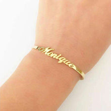 Load image into Gallery viewer, Custom Name Bracelet Personalized Bangles For Women Men  Pulseira Mujer Moda 2019 Gold Stainless Steel Nameplate Bracelets - Ole Misc.