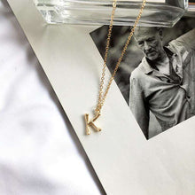 Load image into Gallery viewer, DIY Tiny Gold Initial Necklace Gold Letter Necklace Initials Name Necklaces Pendant for Women Girls Best Birthday Gift 1.5CM - Ole Misc.