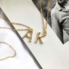 Load image into Gallery viewer, DIY Tiny Gold Initial Necklace Gold Letter Necklace Initials Name Necklaces Pendant for Women Girls Best Birthday Gift 1.5CM - Ole Misc.