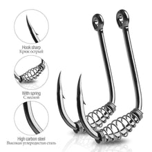 Load image into Gallery viewer, DONQL Spring Fishing Hooks 10/20/50pcs Set Barbed Swivel Jig Carp Hook Single Circle Fishhook Fly Fishing Accessories Tackle - Ole Misc.