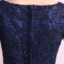 Load image into Gallery viewer, DongCMY New 2019 Long Formal Evening Dresses Elegant Lace Satin Navy Blue Vestidos Women Party Gown - Ole Misc.