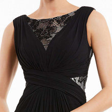 Load image into Gallery viewer, Dressv black lace scoop neck long evening dress sleeveless cheap wedding party formal dress a line evening dresses - Ole Misc.