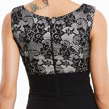 Load image into Gallery viewer, Dressv black lace scoop neck long evening dress sleeveless cheap wedding party formal dress a line evening dresses - Ole Misc.