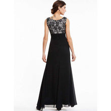 Load image into Gallery viewer, Dressv black lace scoop neck long evening dress sleeveless cheap wedding party formal dress a line evening dresses - Ole Misc.