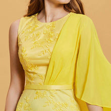 Load image into Gallery viewer, Dressv daffodil long evening dress cheap scoop neck lace appliques sheath wedding party formal dress evening dresses - Ole Misc.