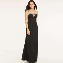 Load image into Gallery viewer, Dressv royal blue beading v neck long evening dress sleeveless wedding party formal dress a line evening dresses - Ole Misc.
