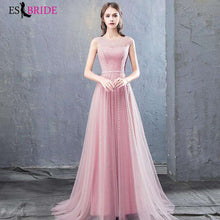 Load image into Gallery viewer, ES2775 O Neck Sleeveless evening dresses long 2019 Latest formal dresses evening gown Floor Length women elegant robe de soiree - Ole Misc.