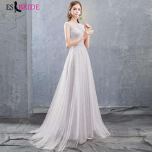 Load image into Gallery viewer, ES2775 O Neck Sleeveless evening dresses long 2019 Latest formal dresses evening gown Floor Length women elegant robe de soiree - Ole Misc.