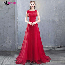 Load image into Gallery viewer, ES2775 O Neck Sleeveless evening dresses long 2019 Latest formal dresses evening gown Floor Length women elegant robe de soiree - Ole Misc.