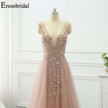 Load image into Gallery viewer, Erosebridal Beaded Dress Elegant Evening Dress Long 2019 Sleeveless Long Formal Dress Evening Gown for Women - Ole Misc.
