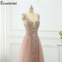 Load image into Gallery viewer, Erosebridal Beaded Dress Elegant Evening Dress Long 2019 Sleeveless Long Formal Dress Evening Gown for Women - Ole Misc.