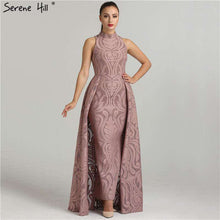 Load image into Gallery viewer, Fashion Mermaid High Collar Formal Evening Dresses Real Photo Sleeveless Sexy Womens Evening Gowns 2019 Serene Hill QA8004 - Ole Misc.