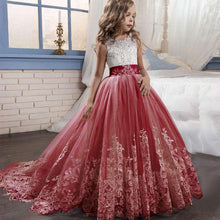 Load image into Gallery viewer, Girl Dresses for Weddings Pageant Dresses for Kids Prom Dress up for the Holy Communion Dresses for Girls Lace Pearls - Ole Misc.