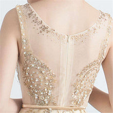 Load image into Gallery viewer, It's YiiYa Luxury Evening Dress O Neck Sleeveless Bling Sequined Illusion Pearls Fashion Designer Formal Dresses LX186 - Ole Misc.