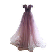 Load image into Gallery viewer, It's Yiiya Evening Dress 2019 Off Shoulder Boat Neck A Line Dresess Backless Lace Up Women Party Formal Dresses Plus Size E946 - Ole Misc.
