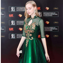 Load image into Gallery viewer, It's Yiiya Evening Dresses Sexy Backless Illusion Bling Sequined Floor Length Flower Fashion Designer Formal Dress LX365 - Ole Misc.