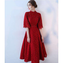 Load image into Gallery viewer, It's Yiiya Formal Evening Dresses Lace Up Beading Half Sleeve Lace Sexy Backless Fashion Designer Formal Dress LX1008 - Ole Misc.