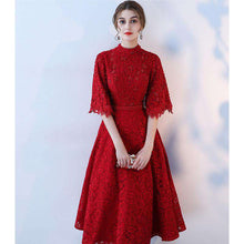 Load image into Gallery viewer, It's Yiiya Formal Evening Dresses Lace Up Beading Half Sleeve Lace Sexy Backless Fashion Designer Formal Dress LX1008 - Ole Misc.