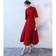 Load image into Gallery viewer, It's Yiiya Formal Evening Dresses Lace Up Beading Half Sleeve Lace Sexy Backless Fashion Designer Formal Dress LX1008 - Ole Misc.
