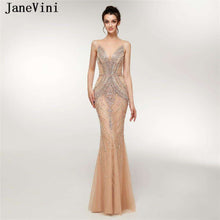 Load image into Gallery viewer, JaneVini Luxury Beading Tulle Long Dresses 2 - Ole Misc.