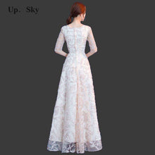Load image into Gallery viewer, Lace long bridesmaid dress 2018 new designer beach garden party formal women's wedding party beauty pageant bride dress - Ole Misc.