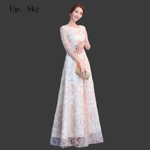 Load image into Gallery viewer, Lace long bridesmaid dress 2018 new designer beach garden party formal women's wedding party beauty pageant bride dress - Ole Misc.