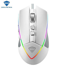 Load image into Gallery viewer, Machenike M5 mouse save power game RGB macro definition optical rail notebook desktop computer  gaming mouse  black / white - Ole Misc.
