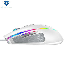Load image into Gallery viewer, Machenike M5 mouse save power game RGB macro definition optical rail notebook desktop computer  gaming mouse  black / white - Ole Misc.