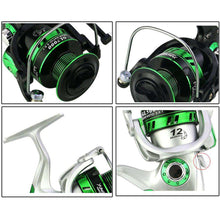 Load image into Gallery viewer, NEWEST 12BB Ball Bearings Spinning Fishing Reel GL 5.5:1 Right/Left Metal Spool Fishing Tackle - Ole Misc.