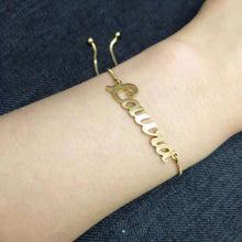 Load image into Gallery viewer, Personalized Custom Name Bracelet Charms Handmade Women Kids Jewelry Engraved Handwriting Signature Love Message Customized Gift - Ole Misc.