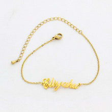 Load image into Gallery viewer, Personalized Custom Name Bracelet Charms Handmade Women Kids Jewelry Engraved Handwriting Signature Love Message Customized Gift - Ole Misc.